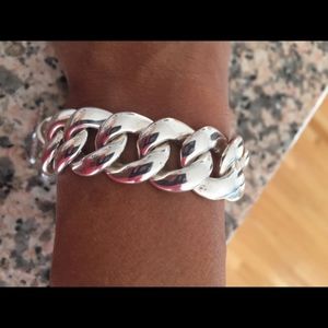 David Yurman Curb Chain Large Link Silver Bracelet